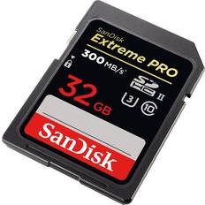 32 GB - SDHC Hukommelseskort SanDisk Extreme Pro SDHC UHS-II U3 300MB/s 32GB