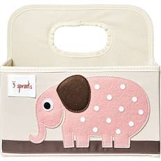 3 Sprouts Beige Babyudstyr 3 Sprouts Diaper Caddy Elephant