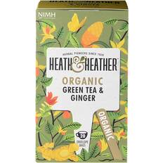 Heath & Heather Drikkevarer Heath & Heather Organic Green Tea & Ginger 20stk 1pack