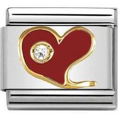 Nomination Composable Classic Link Heart Charm - Silver/Gold/Red/White