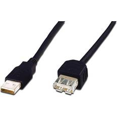 Digitus USB A-USB A - USB-kabel Kabler Digitus USB A-USB A 2.0 M-F 1.8m