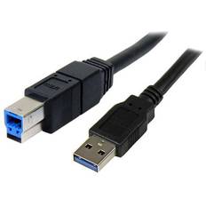 USB A-USB B - USB-kabel Kabler StarTech SuperSpeed USB A - USB B 3.0 3m