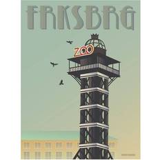 Vissevasse Frederiksberg Zootårnet Plakat 50x70cm