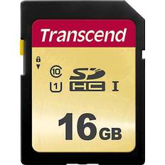 16 GB - SDHC Hukommelseskort & USB Stik Transcend 500S SDHC Class 10 UHS-I U1 95/60MB/s 16GB