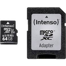 Intenso 64 GB Hukommelseskort Intenso microSDXC Class 10 UHS-I U1 90/90MB/s 64GB +Adapter