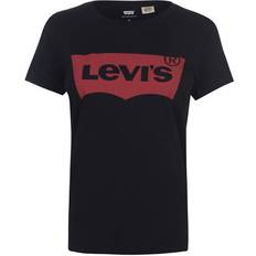 Levi's Dame - XL Overdele Levi's The Perfect Graphic Tee - Large Batwing Black/Black