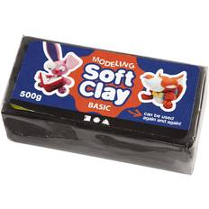 Sort Modellervoks Soft Clay Basic Black 500g