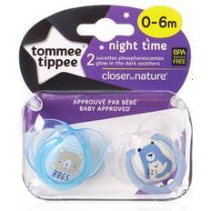 Tommee Tippee Sutter Tommee Tippee Closer to Nature Night Time Soother 0-6m 2-pack