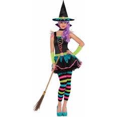 Teenagere Udklædningstøj Amscan Teens Neon Witch Costume