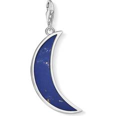 Lapis Charms & Vedhæng Thomas Sabo Moon Charm Pendant - Silver/Blue