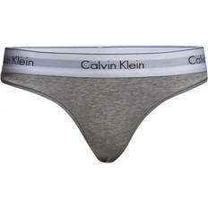 Calvin Klein 26 - Dame Tøj Calvin Klein Modern Cotton Thong - Grey Heather