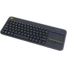 Logitech Membran - Trådløs Tastaturer Logitech Wireless Touch Keyboard K400 Plus (Nordic)