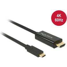 Guld - USB C-HDMI - USB-kabel Kabler DeLock USB C-HDMI 1m