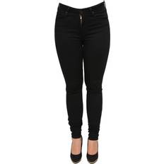 26 - 32 - Dame - Elastan/Lycra/Spandex Jeans Levi's Mile High Super Skinny Jeans - Black Galaxy