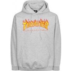Thrasher Magazine L Tøj Thrasher Magazine Flame Logo Hoodie - Grey
