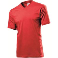 Stedman Herre - S Tøj Stedman Classic V-Neck T-shirt - Scarlet Red