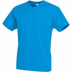 Stedman Herre - S Tøj Stedman Classic V-Neck T-shirt - Ocean Blue