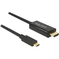 Guld - USB C-HDMI - USB-kabel Kabler DeLock 85258 USB C-HDMI 1m
