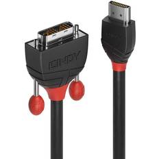 HDMI-kabler - Rød Lindy Black Line HDMI-DVI 2m