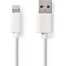 Nikkel - USB A-Lightning - USB-kabel Kabler Nedis USB A - Lightning 1m
