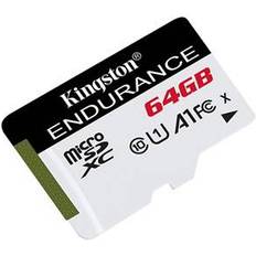 Kingston 64 GB - Class 10 - microSDXC Hukommelseskort Kingston High Endurance microSDXC Class 10 UHS-I U1 A1 95/30MB/s 64GB