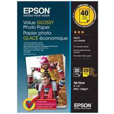 Epson 10x15 cm Fotopapir Epson Value Glossy 183g/m² 40stk