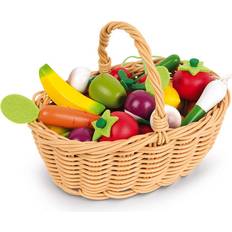 Janod Trælegetøj Janod Fruits & Vegetables Basket 24pcs
