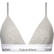 Calvin Klein 26 - Dame Tøj Calvin Klein Modern Cotton Lightly Lined Triangle Bralette - Grey Heather