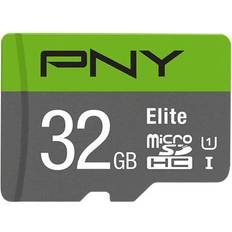 32 GB - Class 10 - V10 Hukommelseskort & USB Stik PNY Elite microSDHC Class 10 UHS-I U1 100MB/s 32GB