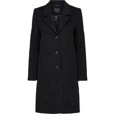34 - Uldfrakker - XXL Selected Wool Coat - Black/Black