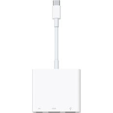 Hvid - Kabeladaptere Kabler Apple Lighting-HDMI/USB-C M-F Adapter
