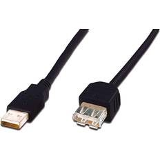 Digitus USB A-USB A - USB-kabel Kabler Digitus USB A - USB A 2.0 3m