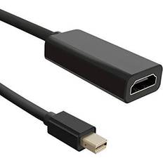 DisplayPort mini - DisplayPort-kabler - Sort Qoltec HDMI - DisplayPort Mini F-M 0.2m