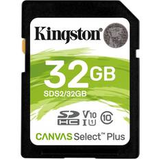 Kingston 32 GB - SDHC Hukommelseskort Kingston Canvas Select Plus SDHC Class 10 UHS-I U1 V10 100MB/s 32GB