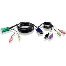USB-kabel - VGA Kabler Aten VGA/2x3.5mm-VGA/2USB A/2x3.5mm 3m