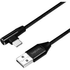 LogiLink USB-kabel Kabler LogiLink Angled USB A-USB C 2.0 1m