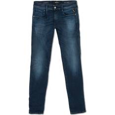 Replay Herre - W34 Bukser & Shorts Replay Anbass Hyperflex Re-Used Jeans - Dark Blue