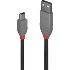 Lindy 2.0 - USB-kabel Kabler Lindy Anthra Line USB A-USB Mini-B 2.0 0.5m
