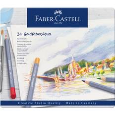 Akvarelpenne Faber-Castell Goldfaber Aqua Watercolour Pencil Tin of 24