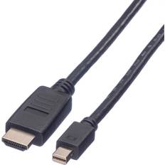 DisplayPort mini - DisplayPort-kabler - Sort Value HDMI-DisplayPort Mini 1m