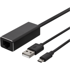 Kabler Deltaco ChromeCast RJ45 - USB A/USB Micro B F-M 1m