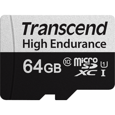 64 GB - Class 10 - microSDXC Hukommelseskort Transcend 350V microSDXC Class 10 UHS-I U1 64GB +Adapter