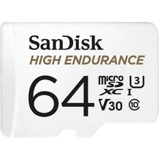 64 GB - USB 3.2 (Gen 2) Hukommelseskort & USB Stik SanDisk High Endurance microSDXC Class 10 UHS-I U3 V30 100/40MB/s 64GB +Adapter