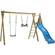 Rutchebaner Legeplads Nordic Play Swing Stand with Swing & Trapeze & Swing Bracket Incl Slide