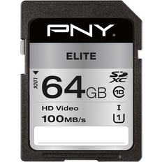 PNY 64 GB - SDXC - USB Type-C Hukommelseskort PNY Elite SDXC Class 10 UHS-I U1 100MB/s 64GB