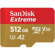 512 GB - microSDXC Hukommelseskort SanDisk Extreme microSDXC Class 10 UHS-I U3 V30 A2 160/90MB/s 512GB