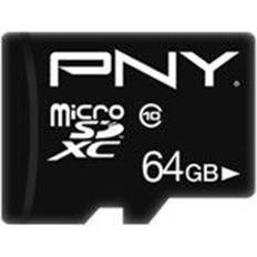 PNY 64 GB - Class 10 - microSDXC Hukommelseskort PNY Performance Plus microSDXC Class 10 64GB +Adapter