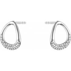 Georg Jensen Offspring Earrings - Silver/Diamonds