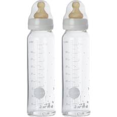 Hevea Transparent Sutteflasker & Service Hevea Glas Sutteflaske 240ml 2-pack