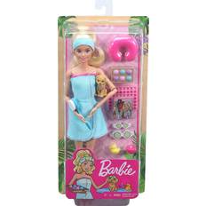 Barbie Tyggelegetøj Barbie Spa Doll Blonde with Puppy & 9 Accessories